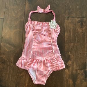 Janie and Jack Searsucker One Piece Bathing Suit